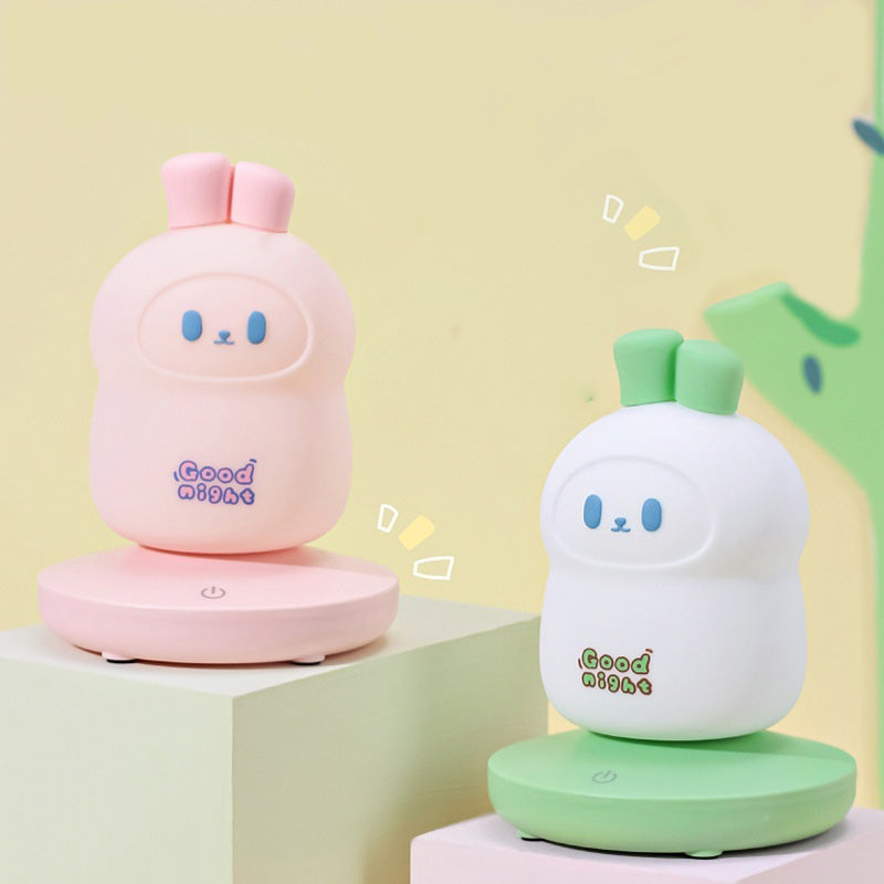 Ambient Mochi Rabbit Lamp - Soft Silicone Glow