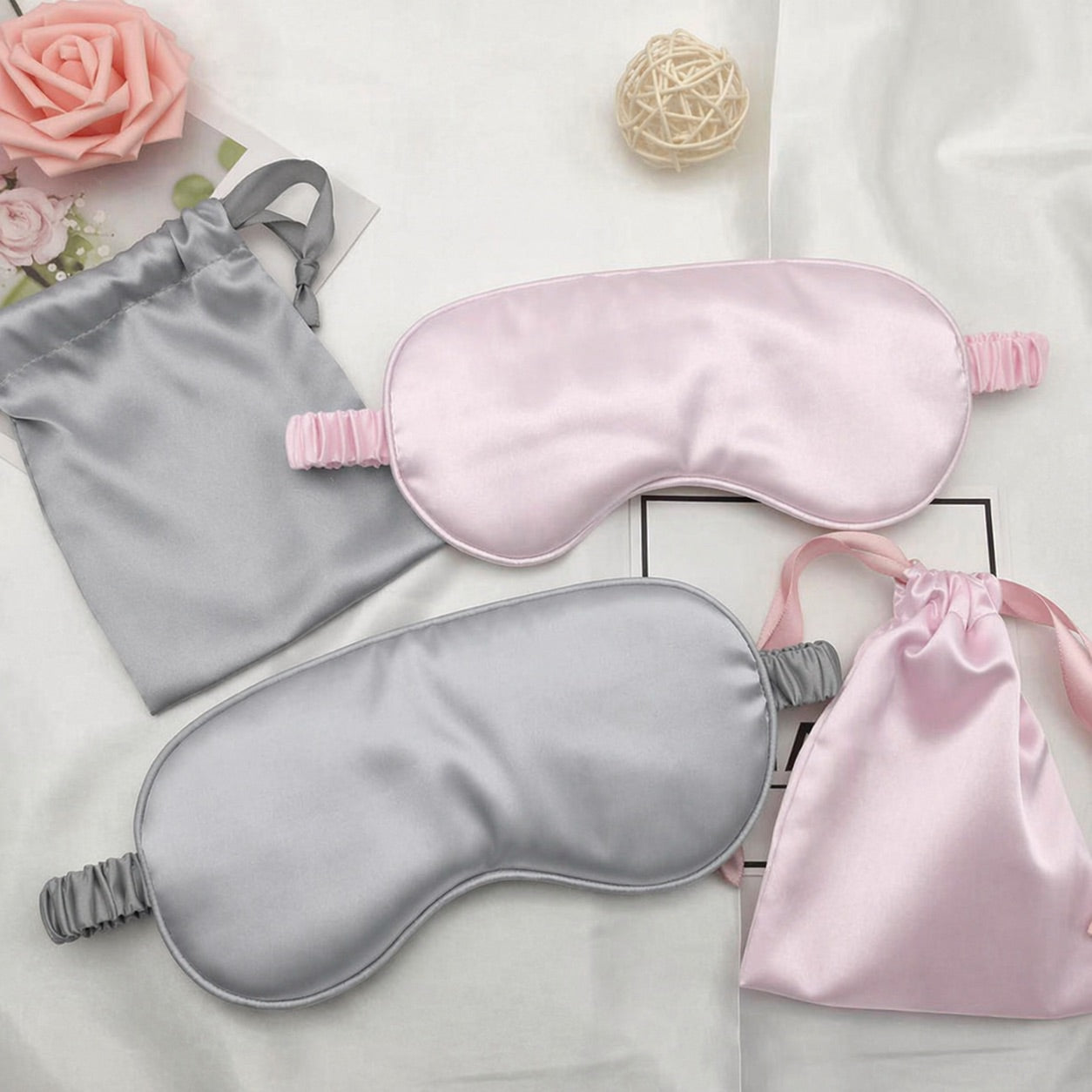Luxe Silky  Sleep Set |  Classic Eye Mask with Travel Pouch