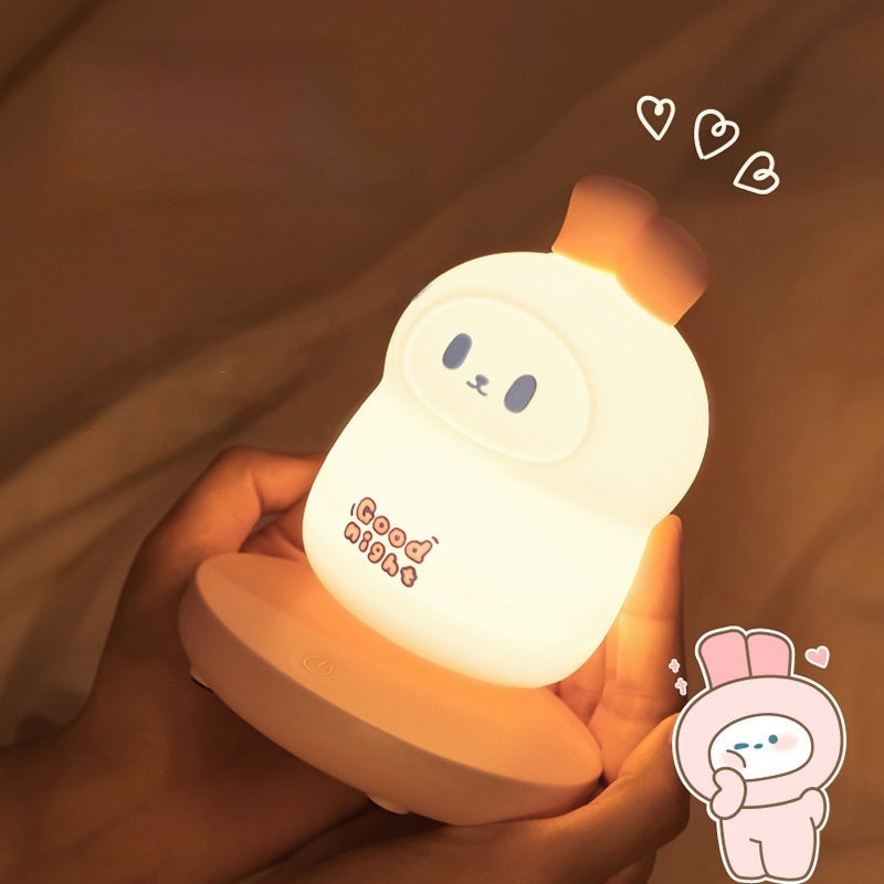 Ambient Mochi Rabbit Lamp - Soft Silicone Glow
