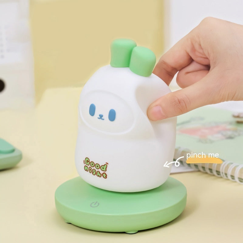 Ambient Mochi Rabbit Lamp - Soft Silicone Glow