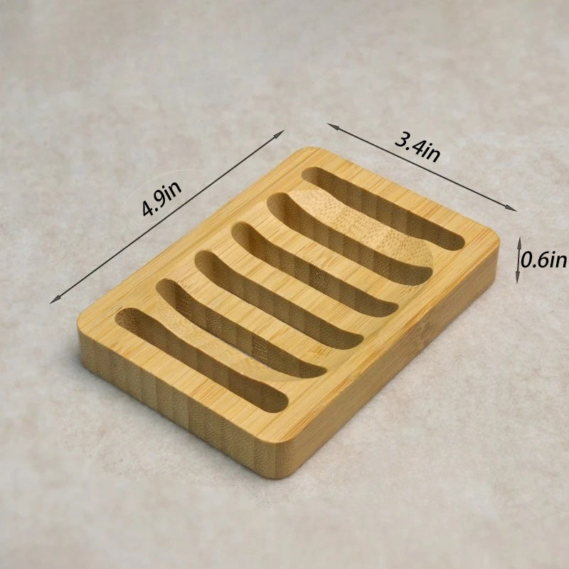 Minimalist Natural Bamboo Soap Tray | Eco-Friendly & Self-Draining
