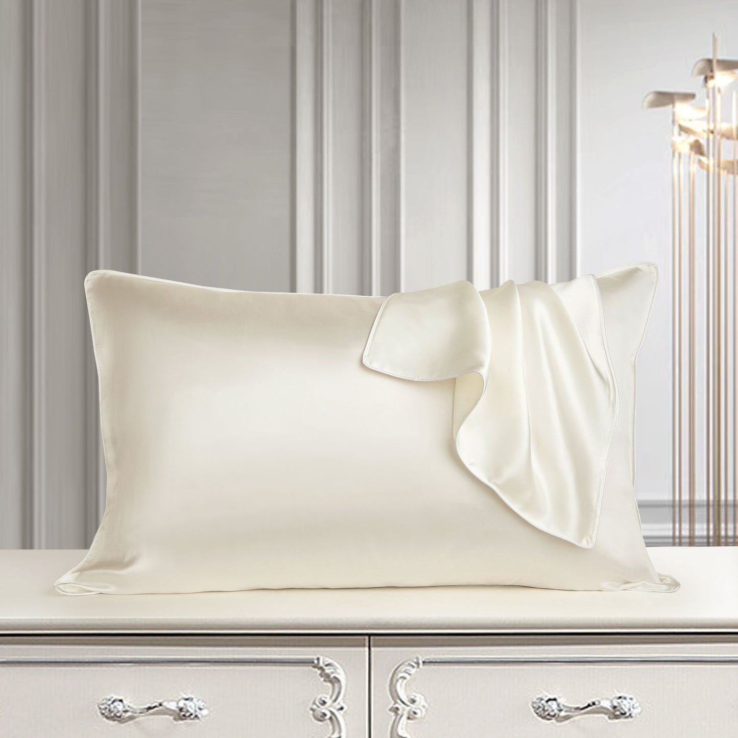 Pearl White silk pillowcase | Pamper your hair