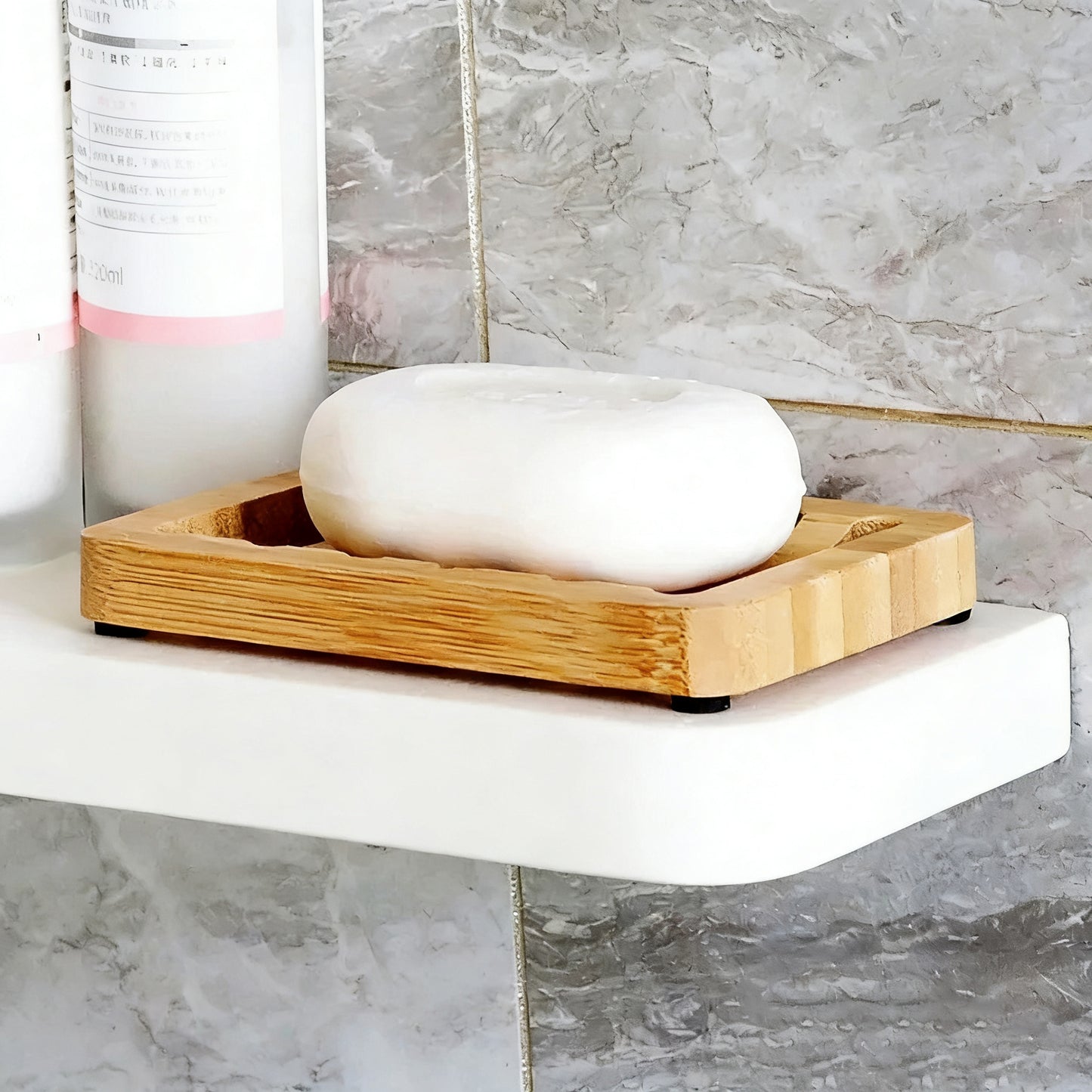 Minimalist Natural Bamboo Soap Tray | Eco-Friendly & Self-Draining