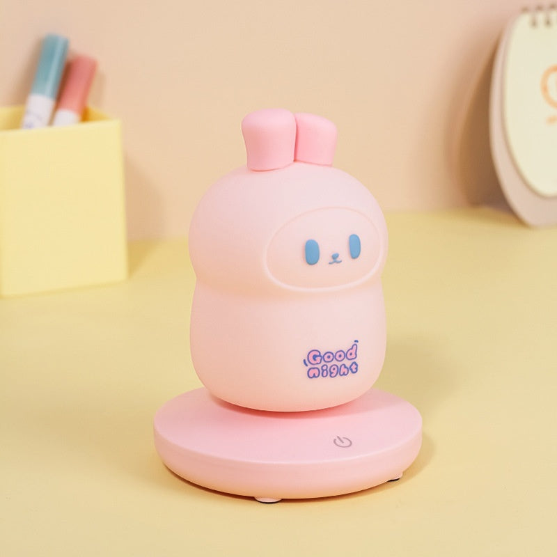 Ambient Mochi Rabbit Lamp - Soft Silicone Glow