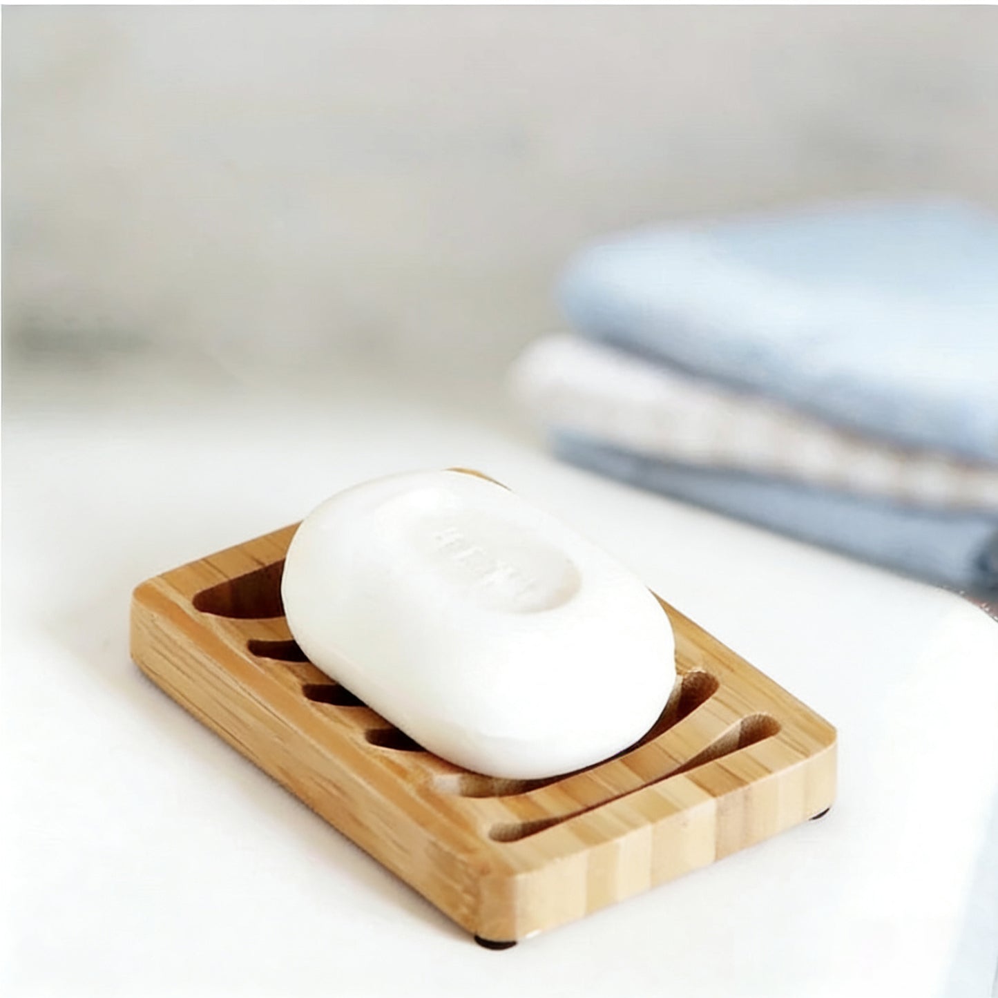 Minimalist Natural Bamboo Soap Tray | Eco-Friendly & Self-Draining