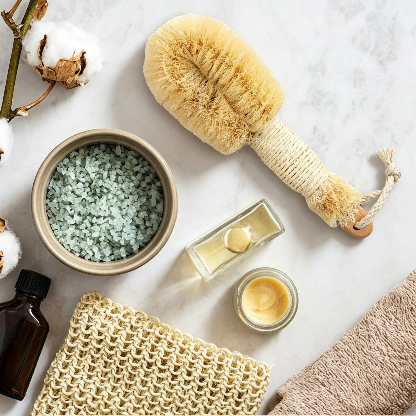 Artisanal Sisal Dry Body Brush | Natural Exfoliation