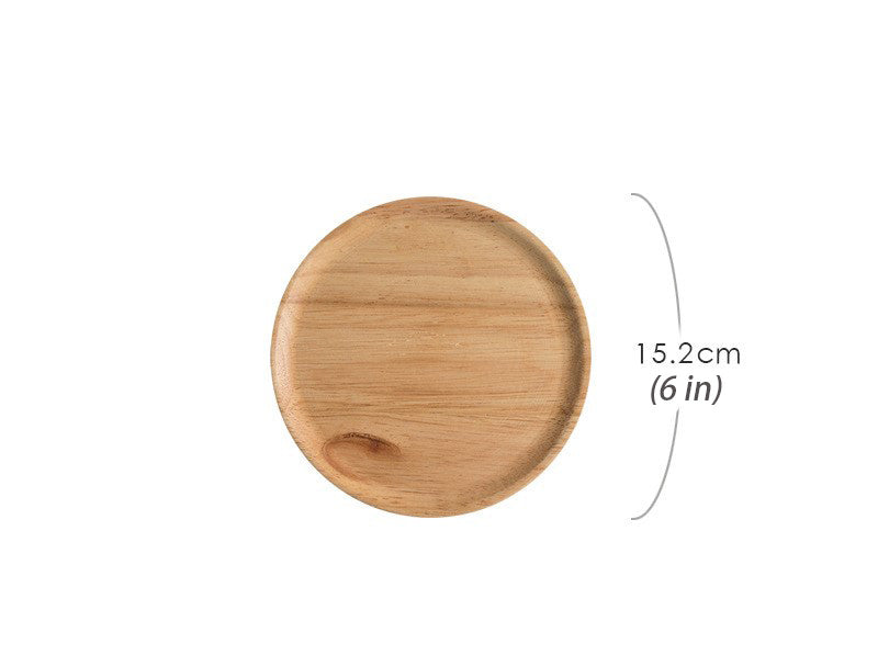 Artisanal Round Acacia Wood Tray | Handcrafted Minimalist Decor & Serving Plate