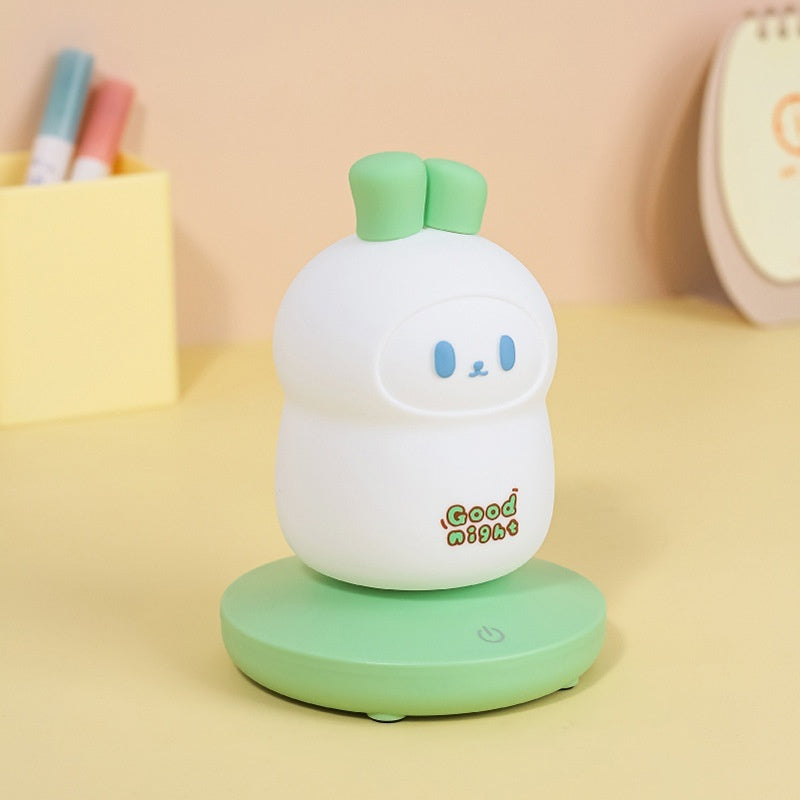 Ambient Mochi Rabbit Lamp - Soft Silicone Glow